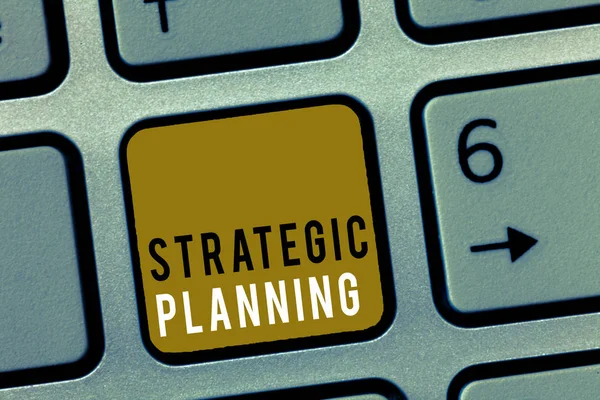 Word writing text Strategic Planning. Business concept for Organizational Management Activity Operation Priorities — Stock Photo, Image