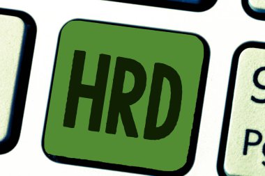 Kavramsal el yazma gösteren Hrd. iş fotoğraf metin oluşturma ve çalışanların becerilerini geliştirmek çerçeve eğitim