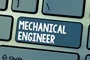 Makine Mühendisini gösteren metin işareti. Mekanik Sistem Uygulamalı Mühendislik Disiplini.