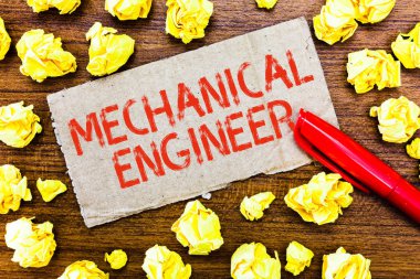 Makine Mühendisini gösteren metin işareti. Mekanik Sistem Uygulamalı Mühendislik Disiplini