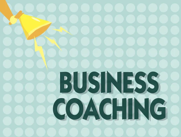 Texto de caligrafia Business Coaching. Conceito significado Ajudar os funcionários a se tornarem mais ativos Consultar um especialista — Fotografia de Stock