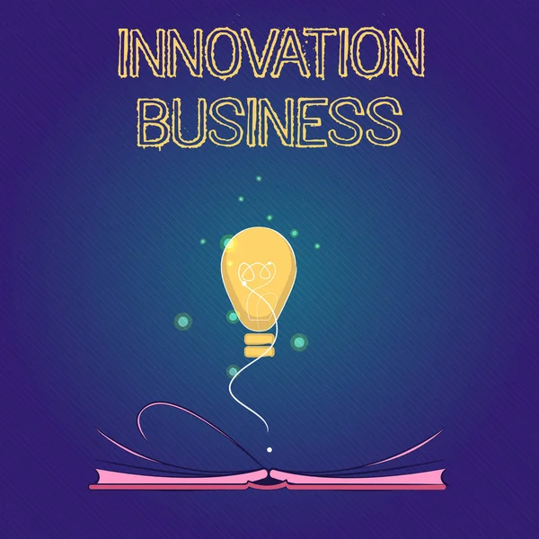 Tekst pisma ręcznego Innowacja Biznes. Pojęcie to oznacza wprowadzenie nowych pomysłów Usługi metodologiczne przepływów pracy — Zdjęcie stockowe