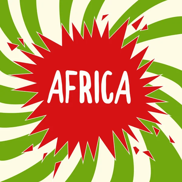 Manuscrito texto escrevendo África. Conceito significando mundos segundo maior e segundo continente mais populoso Árabe — Fotografia de Stock