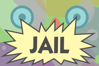 Kavramsal el hapis gösterilen yazma. İş fotoğraf metin yer insanlar hapsi için suçladı ve bir suçtan hüküm