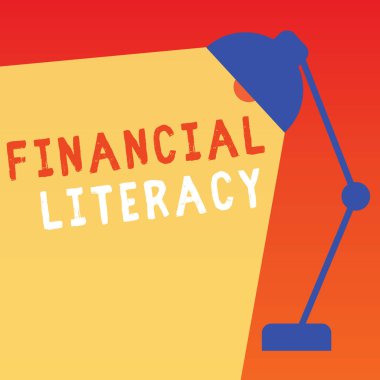 Kelime yazma metni Finansal Edebiyat. İş anlayışı ve paranın nasıl işlediği konusunda bilgilidir.