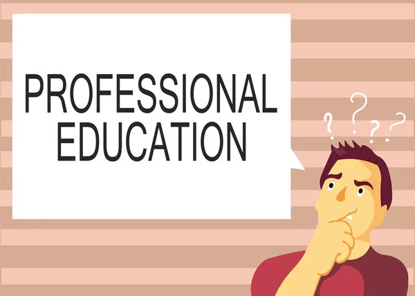 Text sign showing Professional Education. Conceptual photo Continuing Education Units Specialized Training