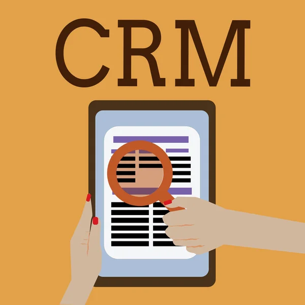 Woord Schrijven Tekst Crm Bedrijfsconcept Voor Strategie Voor Het Managen — Stockfoto