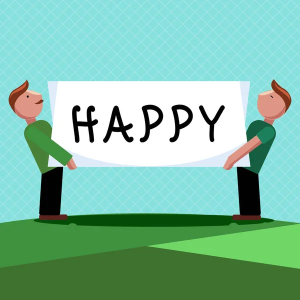 Word yazma metin mutlu. Duygu ya da bir şey hakkında zevk kanaat göstermek için iş kavramı kişi