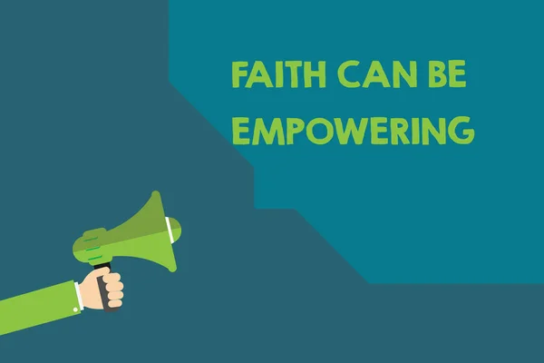 Texto de caligrafia Faith Can Be Empowering. Conceito que significa Confiança e Crer em nós mesmos que podemos fazê-lo — Fotografia de Stock