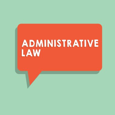 İdari Kanun 'u gösteren yazı. Bir hükümet tarafından oluşturulan kavramsal Kural Yönetmeliği