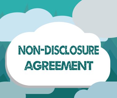 İfşa Olmama Anlaşması 'nı gösteren kavramsal el yazısı. Hukuki Sözleşme Sözleşmesi 'ni gösteren iş fotoğrafı