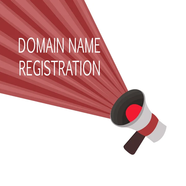 Szó szöveg írása Domain név regisztráció. Üzleti koncepció saját egy Ip cím azonosítja egy adott weblap — Stock Fotó
