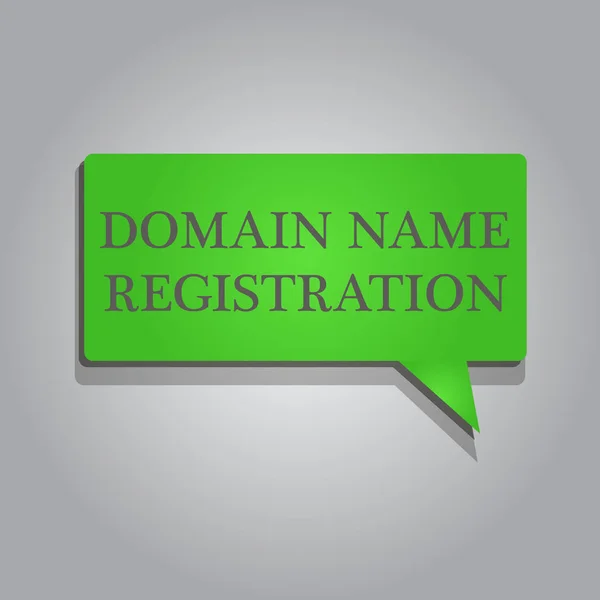 Írásbeli Megjegyzés mutatja a Domain név regisztráció. Üzleti fénykép bemutató saját egy Ip cím azonosítja egy adott weblap — Stock Fotó