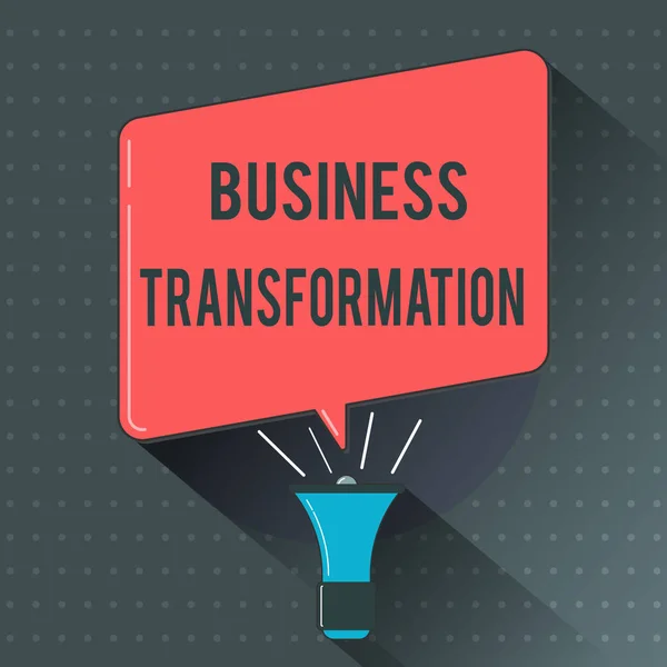 Tekstbord met Business Transformation. Conceptuele foto hun handelsmodellen afstemmen op strategieverbetering — Stockfoto