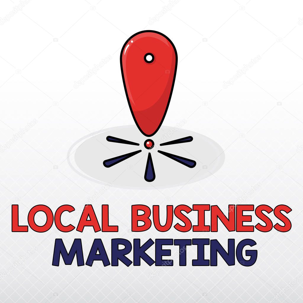Word writing text Local Business Marketing. Business concept for Localized specification on Store characteristic 