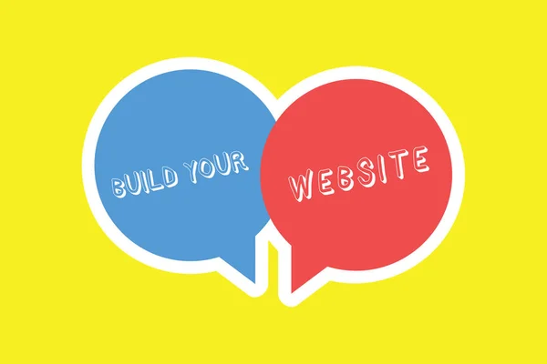 Testo a mano Costruisci il tuo sito web. Concetto che significa creare un sistema di e-commerce per commercializzare un'impresa — Foto Stock