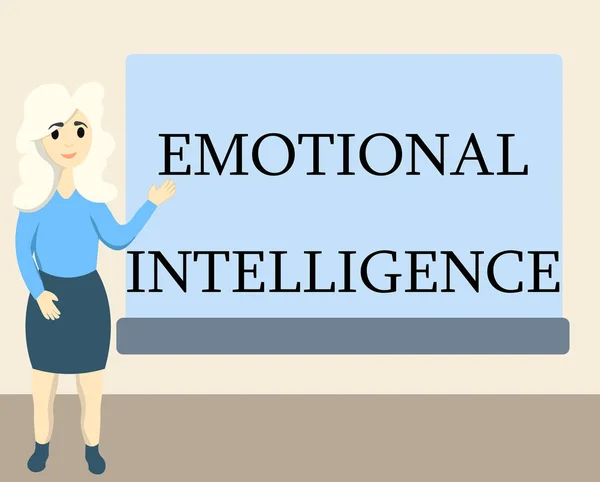 Scrivere una nota che mostri l'Intelligenza Emotiva. Business photo showcase Consapevolezza di sé e sociale Gestire bene le relazioni — Foto Stock