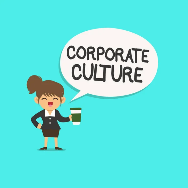 Szövegírás Vállalati kultúra. Üzleti koncepció a hit és ötletek, hogy a vállalat közös értékek — Stock Fotó