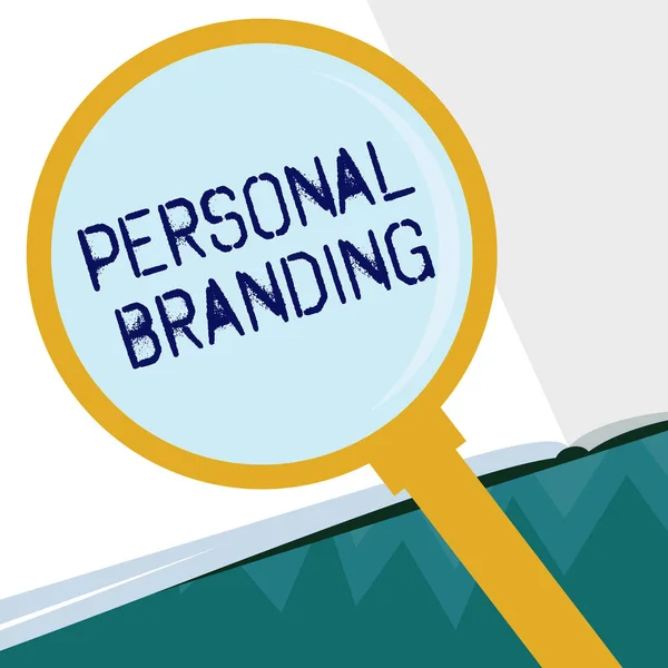 Conceptual hand writing showing Personal Branding. Business photo showcasing Marketing themselves and their careers as brands — Stock Photo, Image
