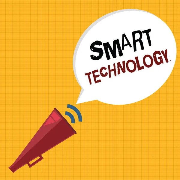 Tekst schrijven Smart Technology. Bedrijfsconcept voor gadgets of apparaten met een ingebouwde computer of chip — Stockfoto