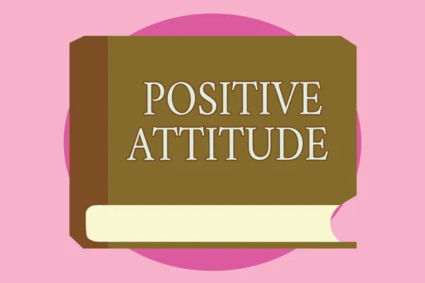 Texto de escrita de palavras Atitude positiva. Conceito de negócio para ser otimista na vida Procurando coisas boas — Fotografia de Stock