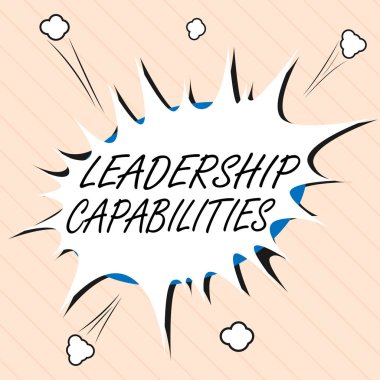 Kelime yazma Liderlik Yetenekleri. Performans Dizisi için İş Konsepti Bir Lider Yetkinliği Bekliyor