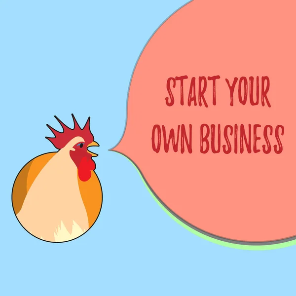 Word Writing Text starten Sie Ihr eigenes Geschäft. Geschäftskonzept für unternehmerisches Unterfangen ein Start-up in den Handel eintreten — Stockfoto