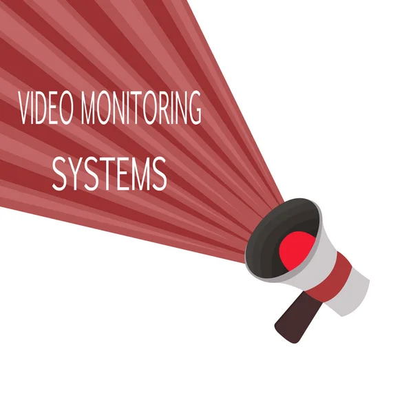 Word writing text Video Monitoring Systems. Business concept for Surveillance Transmit capture Image to Digital Link — Stock Photo, Image