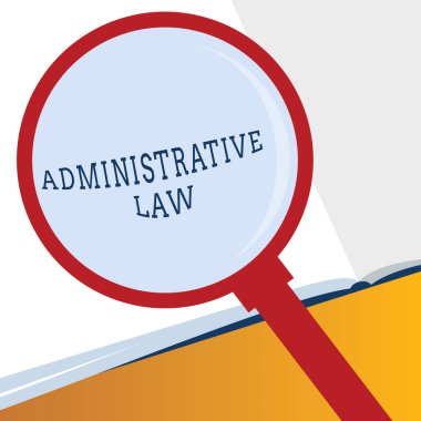 Kelime yazma İdari Hukuk. Bir hükümet tarafından oluşturulan yönetmelik düzenlemeleri için iş kavramı