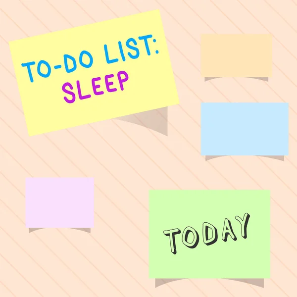 Word writing text To Do List Sleep. Business concept for Things to be done Priority object is to take a rest