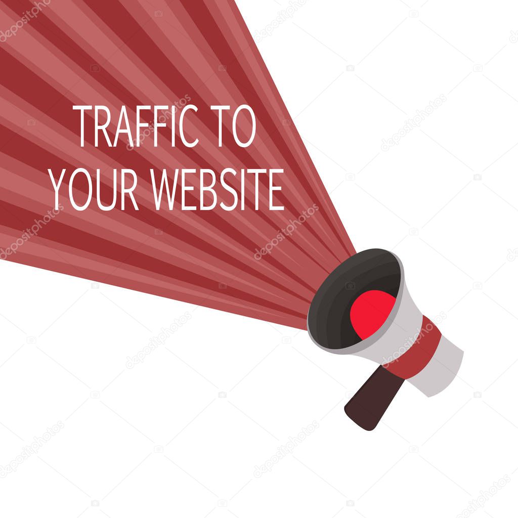 Word writing text Traffic To Your Website. Business concept for Lifeblood of online business more Potential Leads