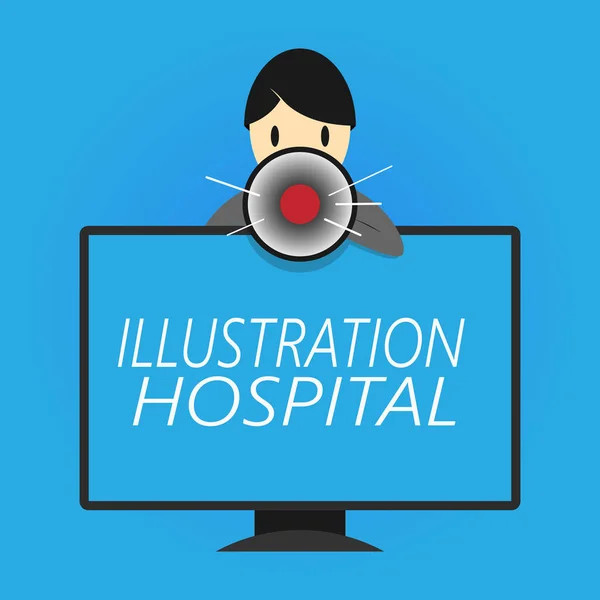 Σύνταξη Σημείωσης Δείχνει Εικονογράφηση Νοσοκομείο Επαγγελματίες Φωτογραφία Προβάλλοντας Την Μοναδική — Φωτογραφία Αρχείου