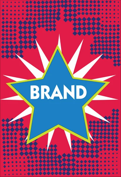 Fogalmi kézírás, ami Brand-et mutatja. Üzleti fotó bemutatása A vállalat által egy adott név alatt gyártott termék típusa — Stock Fotó