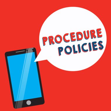 Kavramsal el yordamı ilkeleri gösterilen yazma. Yol gösterici ilkeler kurallar ve düzenlemeler için adımlar vitrine iş fotoğraf