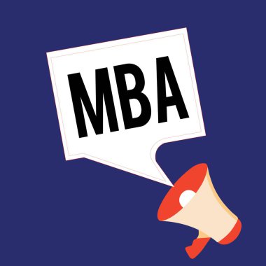 MBA gösterilen Not yazma. İleri derece yönetimi ve pazarlama gibi iş alanlarındaki vitrine iş fotoğraf