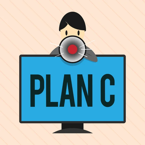 Word writing text plan c. business concept for ones last backup strategy detaillierter Vorschlag für etwas zu tun — Stockfoto