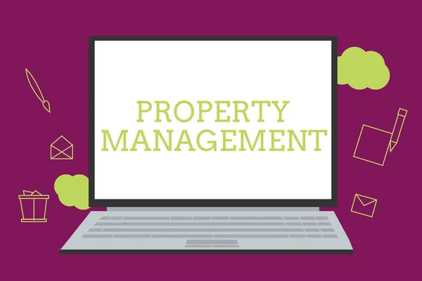 Handschriftliches Textschreiben Property Management. Konzept bedeutet Aufsicht über Immobilien Erhaltung des Wertes der Anlage — Stockfoto
