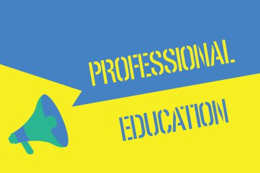 Writing note showing Professional Education. Business photo showcasing Continuing Education Units Specialized Training clipart
