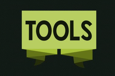 Araçlar gösterilen Not yazma. Düzenlenen ve kullanılan gibi iş fotoğraf vitrine aygıt alet taşımak belirli işlevi