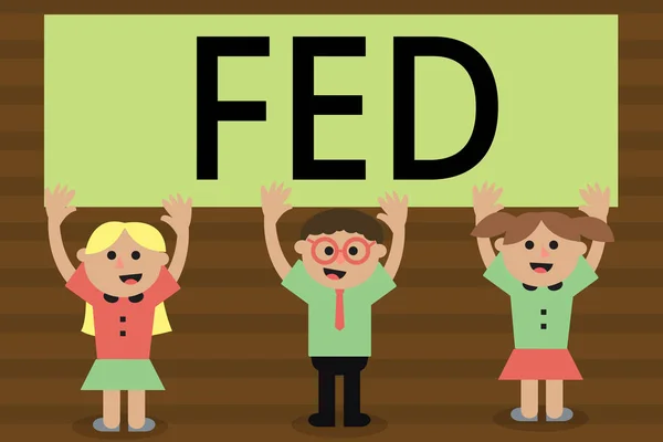 Handgeschreven tekst schrijven van de Fed. Concept, wat betekent dat een federale agent en officiële vooral een lid van het Fbi Reserve-leger — Stockfoto