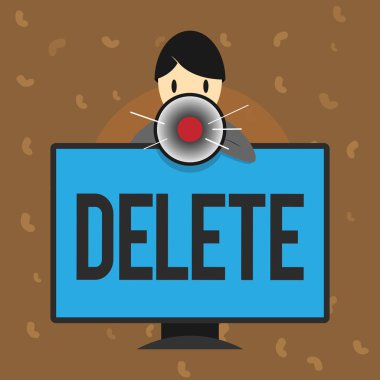 Kavramsal el Delete gösterilen yazma. İş fotoğraf metin kaldırın veya çizgi yıldaen çizerek yazılı veya basılı sorun yok