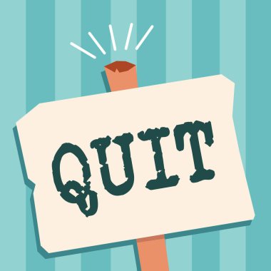 Word metin yazma çık. Resigning için iş konseptinden bir iş işlemlerini kesin eylem durdurmak faaliyet