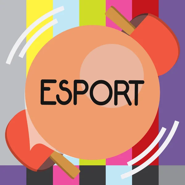 Word writing text esport. Business-Konzept für Multiplayer-Videospiel konkurrenzfähig für Zuschauer und Spaß gespielt — Stockfoto