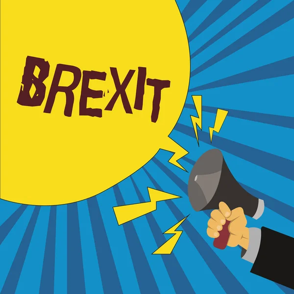 Palavra escrita texto Brexit. Conceito de negócio para o termo saída potencial do Reino Unido da União Europeia — Fotografia de Stock