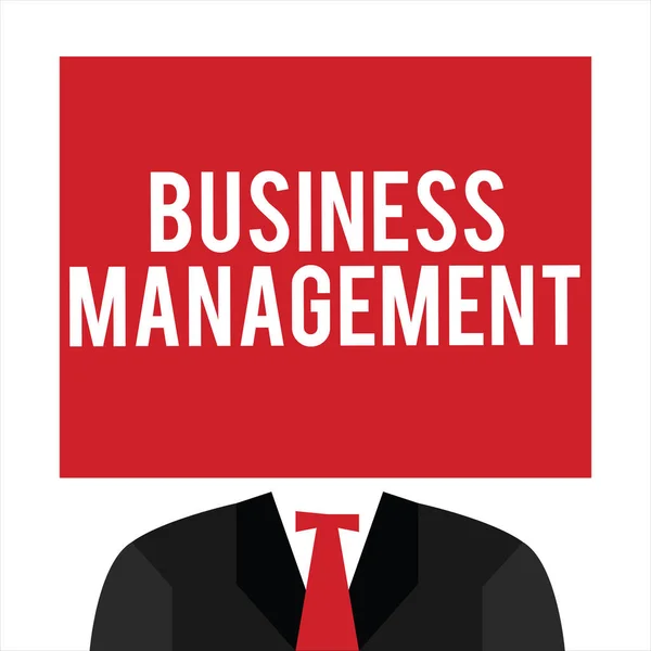 Handgeschreven tekst Business Management. Concept, wat betekent dat toezicht op toezicht op de coördinatie van de bedrijfsactiviteiten — Stockfoto