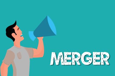 Kavramsal el birleşme gösterilen yazma. İş fotoğraf metin kombinasyonu iki şey özellikle içine bir daire şirketleri