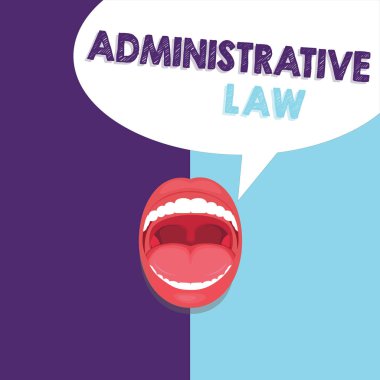 İdari Hukuk 'un el yazısı. Kavram, bir hükümet tarafından oluşturulan yönetmelikler organı anlamına gelir.
