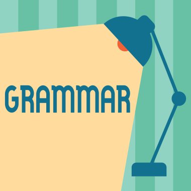 Word writing text Grammar. Business concept for System and Structure of a Language Correct Proper Writing Rules clipart