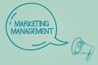 Metin işareti Pazarlama Yönetimini gösteriyor. Kavramsal Fotoğraf Geliştirme Reklamları Yeni Ürün veya Hizmeti Destekliyor.