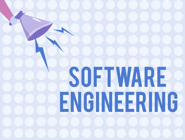 Word scrittura di testo Ingegneria del software. Concetto di business per lo sviluppo di programmi in un approccio sistematico quantificabile — Foto Stock